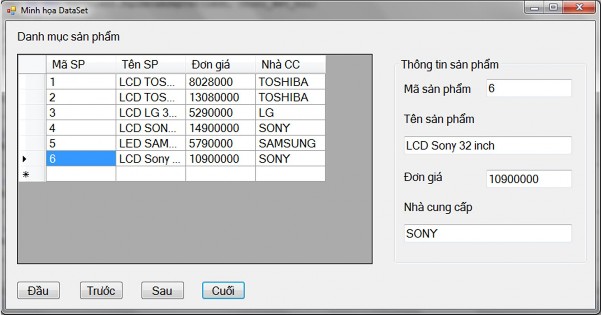 Hướng dẫn tạo form Sử dụng công cụ datagridview để thêm lưới dg1 vào form 1