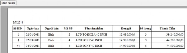 Phần hiển thị và lọc dữ liệu được thực hiện thông qua đối tượng 2