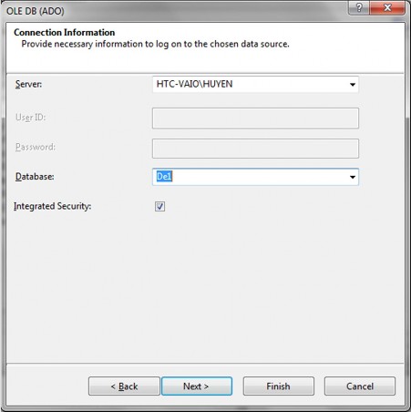 Chọn tên Server và tên Database Nhấn Next sang màn hình tiếp theo Tìm tên thủ tục 4
