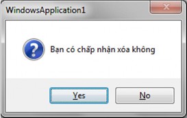 Trong đó 36 là tổng của 4 nút YesNo và 32 biểu tượng Question Muốn lấy giá trị 6