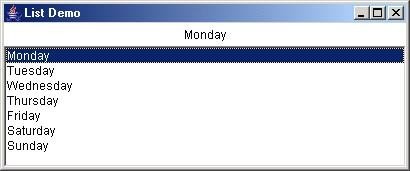 Hình 4 17 ListDemo Bài tập 5 Xây dựng 1 lớp khung chứa Dialog dùng để hiển thị 1