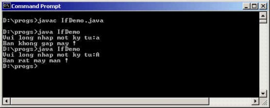 Hình 2 3 Kết quả thực thi tập tin IfDemo java 2 8 2 Phép toán Cú pháp condition 1