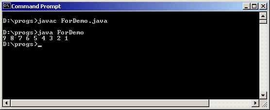 Hình 2 8 Kết quả thực thi tập tin ForDemo java 2 8 7 Lệnh break Vòng lặp của các 6
