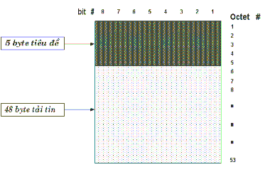 hiện… Hình 4 22 Cấu trúc tế bào ATM Trong chuyển mạch gói ở mỗi quốc gia 1