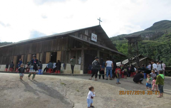 Nhà nguyện thôn Lý Lao Chải Sa Pa Ảnh tác giả chụp tháng 7 2019 Nhà nguyện thôn 3
