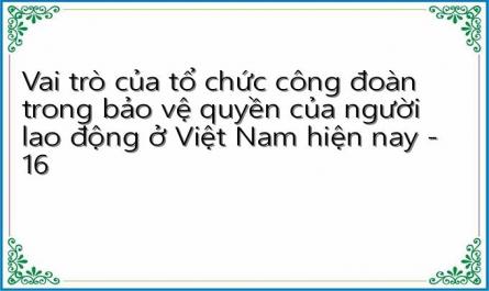 Vai trò của tổ chức công đoàn trong bảo vệ quyền của người lao động ở Việt Nam hiện nay - 16