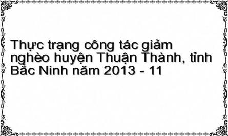 Thực trạng công tác giảm nghèo huyện Thuận Thành, tỉnh Bắc Ninh năm 2013 - 11