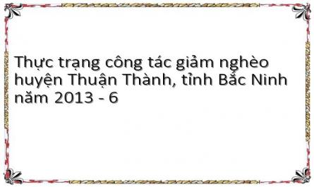 Thực Trạng Công Tác Giảm Nghèo Trên Địa Bàn Huyện Thuận Thành.