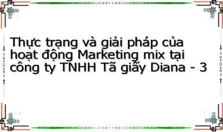 Thực trạng và giải pháp của hoạt động Marketing mix tại công ty TNHH Tã giấy Diana - 3