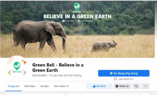 Hình ảnh 2 1 Trang Fanpage Green Beli Believe in a Green Earth Nguồn Phòng Marketing 2020 1