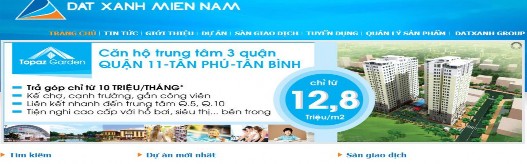 Hình 2 4 Website Đất Xanh Miền Nam 2 2 4 2Hoạt động khuyến mãi Không như các mặt 1