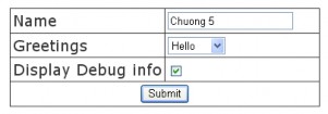 Hình 5 2 1 6 nhập tên của bạn và ấn nút submit Kết quả như hinh 5 2 2 Cách thức 1