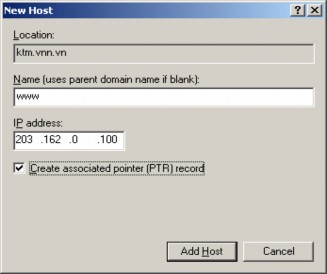 Bạn điền tên của host mà muốn tạo Tên của host sẽ được tự động điền 7