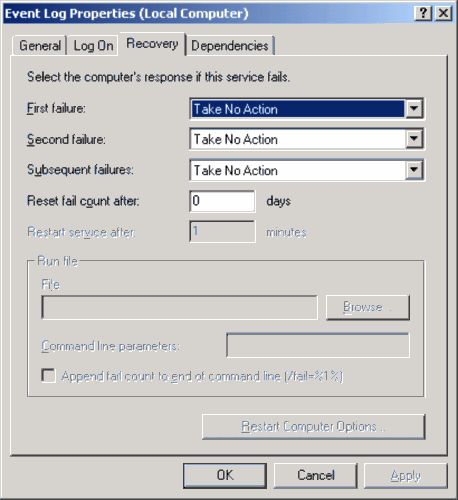 Hình 6 8 Cấu hình dịchvụ ghi log trong Windows 2000 Ngoài ra cũng giống như trên UNIX 4