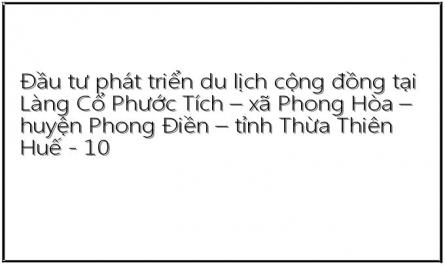 Đầu tư phát triển du lịch cộng đồng tại Làng Cổ Phước Tích – xã Phong Hòa – huyện Phong Điền – tỉnh Thừa Thiên Huế - 10