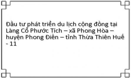 Đầu tư phát triển du lịch cộng đồng tại Làng Cổ Phước Tích – xã Phong Hòa – huyện Phong Điền – tỉnh Thừa Thiên Huế - 11