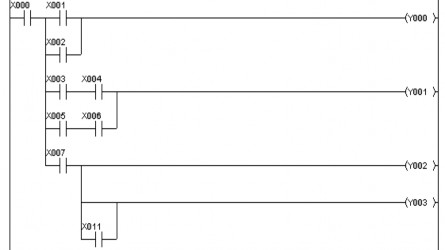 LD X0 ANB MPS OUT Y1 LD X1 MPP OR X2 AND Y7 ANB OUT Y2 OUT Y0 LD X10 MRD OR X11 LD X3 ANB AND X4 2