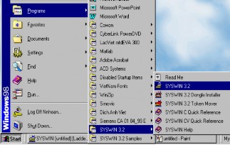 Hình 8 1 Khởi động phần mềm SYSWIN Cửa sổ màn hình ban đầu có dạng như hình 2