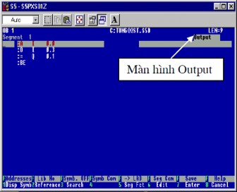 a Màn hình Output b Màn hình Edit Hình P 11 Màn hình soạn thảo F1 Disp Symb Cho phép 1
