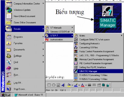 Hình 8 23 Đường dẫn khởi động STEP 7 2 Khởi động phần mềm Step7 từ biểu 3