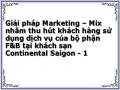 Giải pháp Marketing – Mix nhằm thu hút khách hàng sử dụng dịch vụ của bộ phận F&B tại khách sạn Continental Saigon
