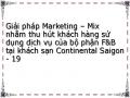 Giải pháp Marketing – Mix nhằm thu hút khách hàng sử dụng dịch vụ của bộ phận F&B tại khách sạn Continental Saigon - 19