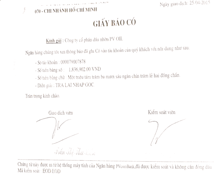 Phụ lục 3 Giấy báo nợ của ngân hàng Phụ lục 4 1 Phiếu chi số PC 15 04 39 ngày 1