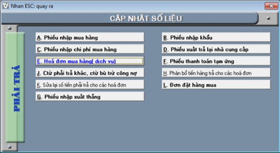 Hình ảnh 4 11 Phần hành hóa đơn mua hàng dịch vụ của phần mềm Hình ảnh 4 12 2