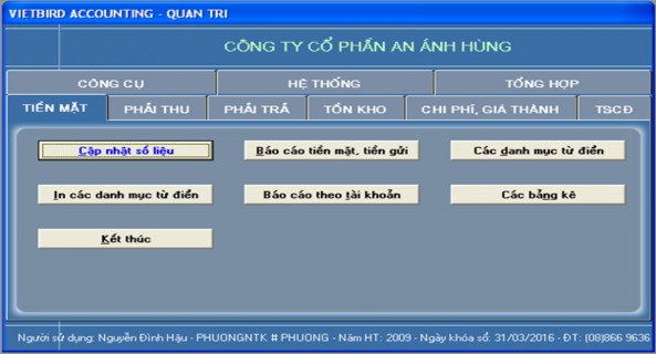 Hình ảnh 4 3 Phần hành tiền mặt của phần mềm Hình ảnh 4 4 Phần hành giấy 3