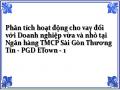 Phân tích hoạt động cho vay đối với Doanh nghiệp vừa và nhỏ tại Ngân hàng TMCP Sài Gòn Thương Tín - PGD ETown