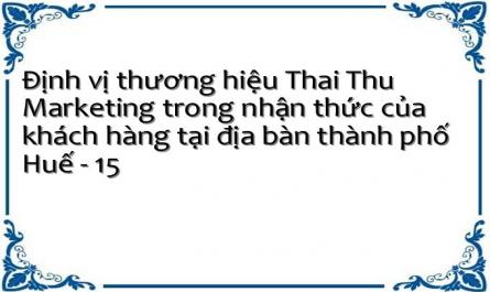 Định vị thương hiệu Thai Thu Marketing trong nhận thức của khách hàng tại địa bàn thành phố Huế - 15