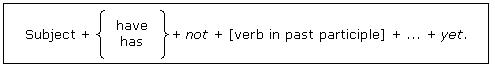 We haven’t written our reports yet Have you written your reports yet Trong một số trường 4