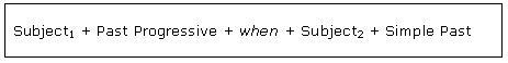 I was watching TV when she came home hoặc When she came home I was watching television 2 Hai 9