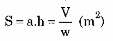 trong đó a là chiều rộng của buồng lắng h là chiều cao của buồng lắng V là 3