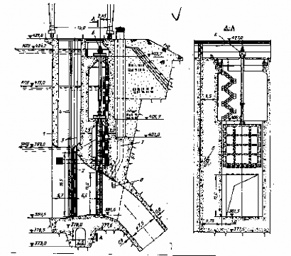 Hình 10 2 Các trang thiết bị của cửa lấy nước của TTĐ 1 tường ngực 2 lưới 1