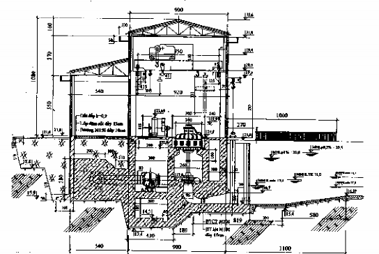 Hình 16 18 Kết cấu phần trên và phần dưới nhà máy TĐ trục đứng Hình 16 19 b 4