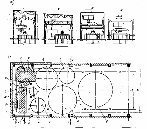 Hình 16 21 Kết cấu phần trên và sàn lắp ráp 1 ray chuyển MBA 2 MBA 3 BXCT 4 ổ 2