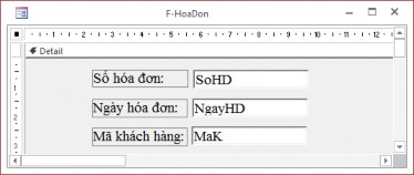 Hình 4 22 Bước 3 Mở Form HoaDon ở chế độ Design Bấm phím F11 để hiện đồng 6