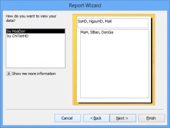 Hình 5 4 Bước 3 Ta chọn mục By HoaDon nháy nút Next 8