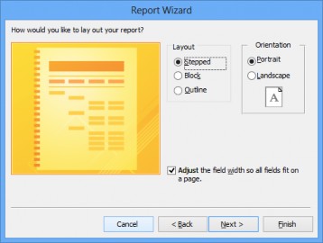 Hình 5 8 Bước 6 Trong hình 5 8 chọn Stepped Portrait nháy nút Next Bước 7 Nháy nút 4