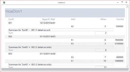 3 Tạo báo biểu dùng Design View Hình 5 9 Ở chế độ này chúng ta tự thiết kế 5