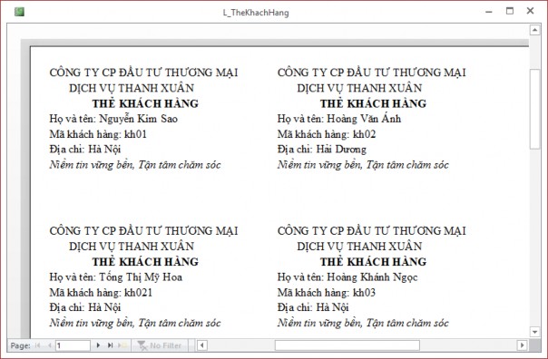 Hình 5 14 BÀI TẬP CHƯƠNG 5 Bài 1 Dùng CSDL Quanlyhanghoa mô tả trong chương trước 1