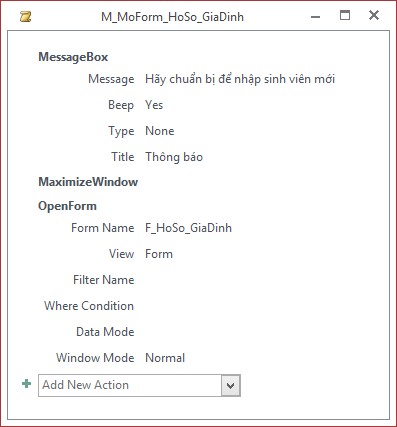 Hình 6 4 Chú ý Ta chạy Macro bằng cách nháy đúp chuột lên tên của Macro hoặc 6