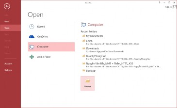 Hình 1 6 Cửa sổ mở CSDL có sẵn Bấm chọn Computer bấm nút Browse sẽ được 7