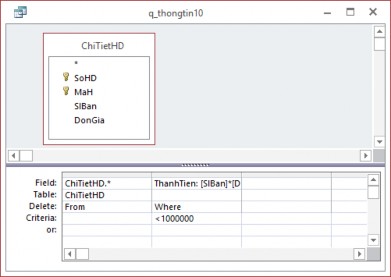 Hình 3 24 Truy vấn xóa Thực ra trong ví dụ này có thể không cần thiết kéo các 13