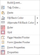 Để hiện ẩn các thành phần đầu cuối biểu hoặc đầu cuối trang bấm chuột 7