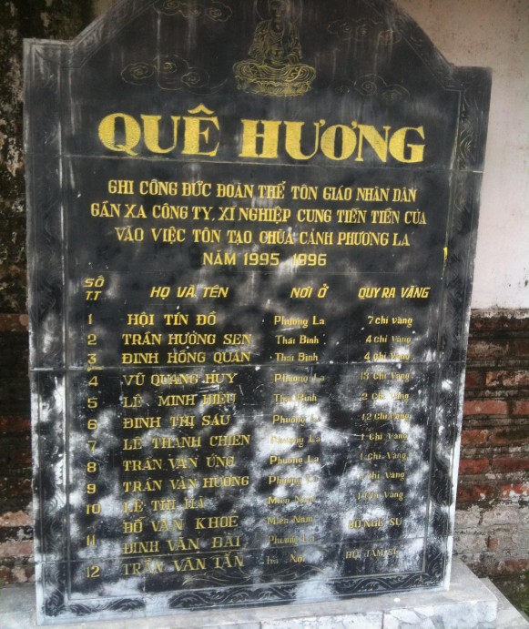 Ảnh 4 6 Bia công đức tôn tạo chủa Phương La chùa Mẹo 14