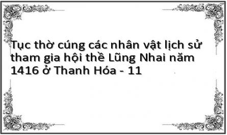 Tục thờ cúng các nhân vật lịch sử tham gia hội thề Lũng Nhai năm 1416 ở Thanh Hóa - 11