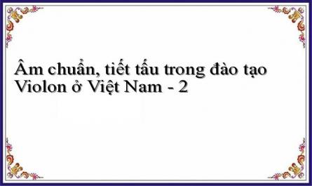 Âm chuẩn, tiết tấu trong đào tạo Violon ở Việt Nam - 2