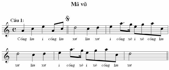 Ví dụ 23 Bài Nam bằng cũng gồm 2 câu nhạc câu một từ nhịp 1 đến nhịp 9 3